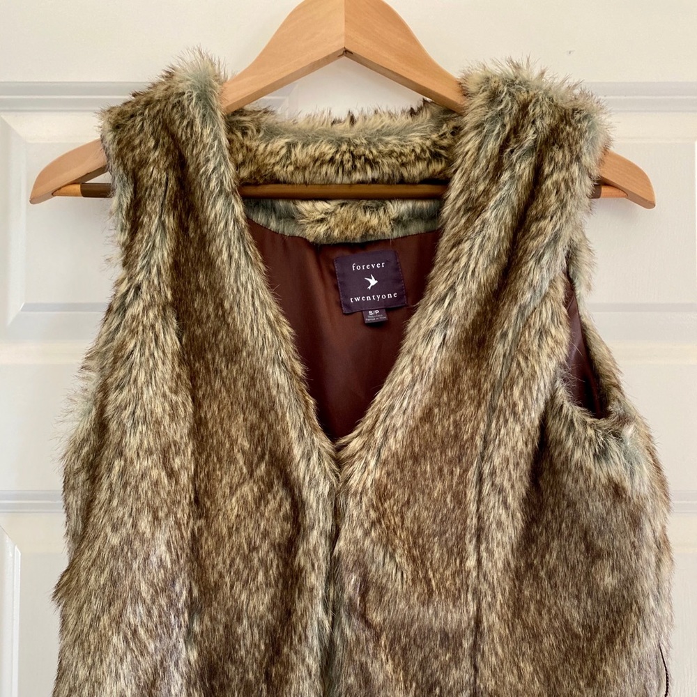 Faux fur vest
